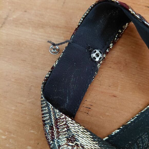 🦋3/$25 J. Crew Size 0 Gold Silk Metallic Paisley Sleeveless Lined Tank Top - Picture 8 of 12